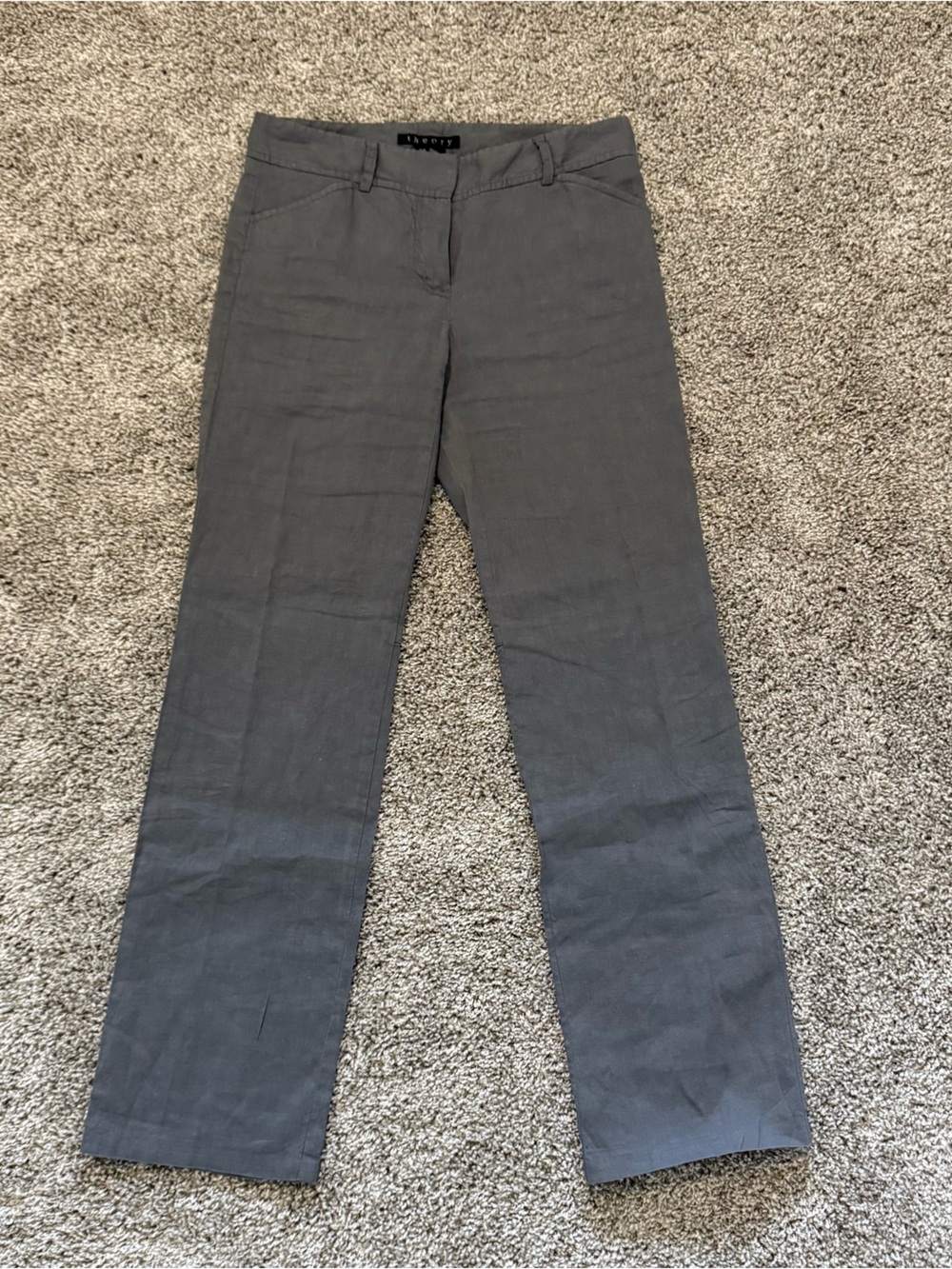 Theory Linen-Blend Trousers